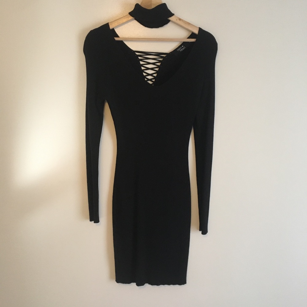 Reversible Midi Long-Sleeve Dress